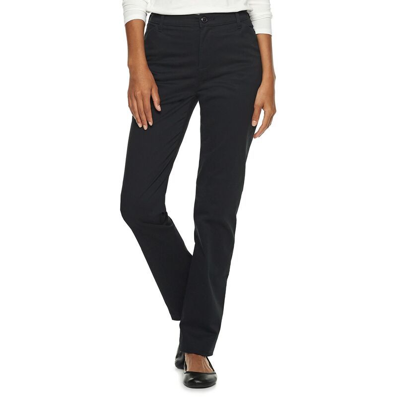 リー レディース ボトムス カジュアルパンツ リラックスフィット Womens LeeRelaxed Fit StraightLeg Twill Pants Black ブラック