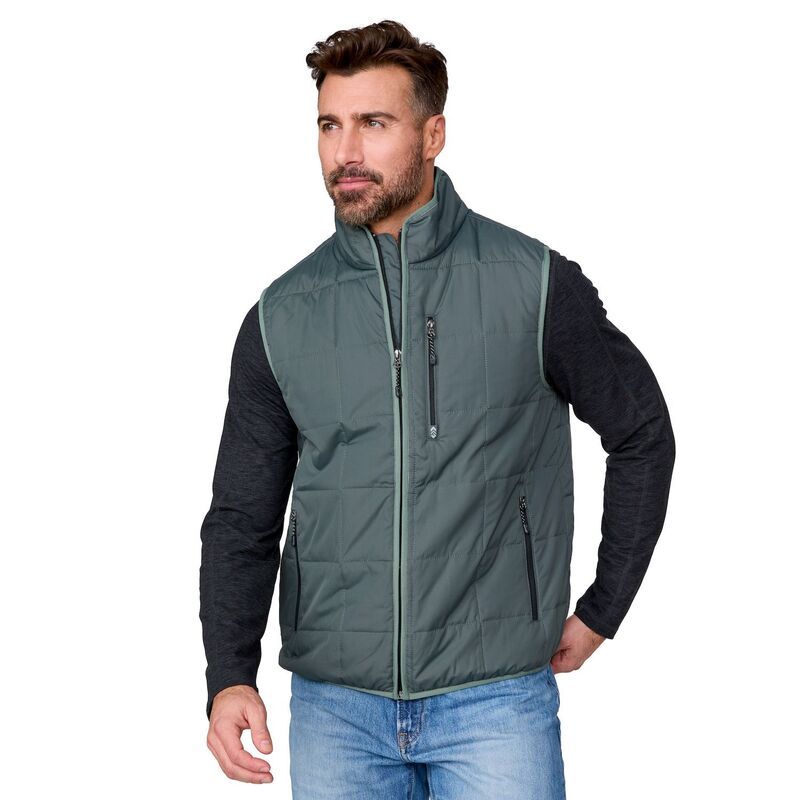 フリー カントリー メンズ アウター ジャケット・ブルゾン キルティング ベスト Free Country Mens Maple Creek IV Box Quilted Puffer Vest Evergreen