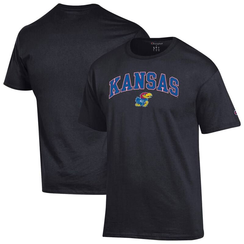 チャンピオン メンズ トップス Tシャツ ロゴ MensChampion Blackansas Jayhawks Arched Logo TShirt Kns Black ブラック
