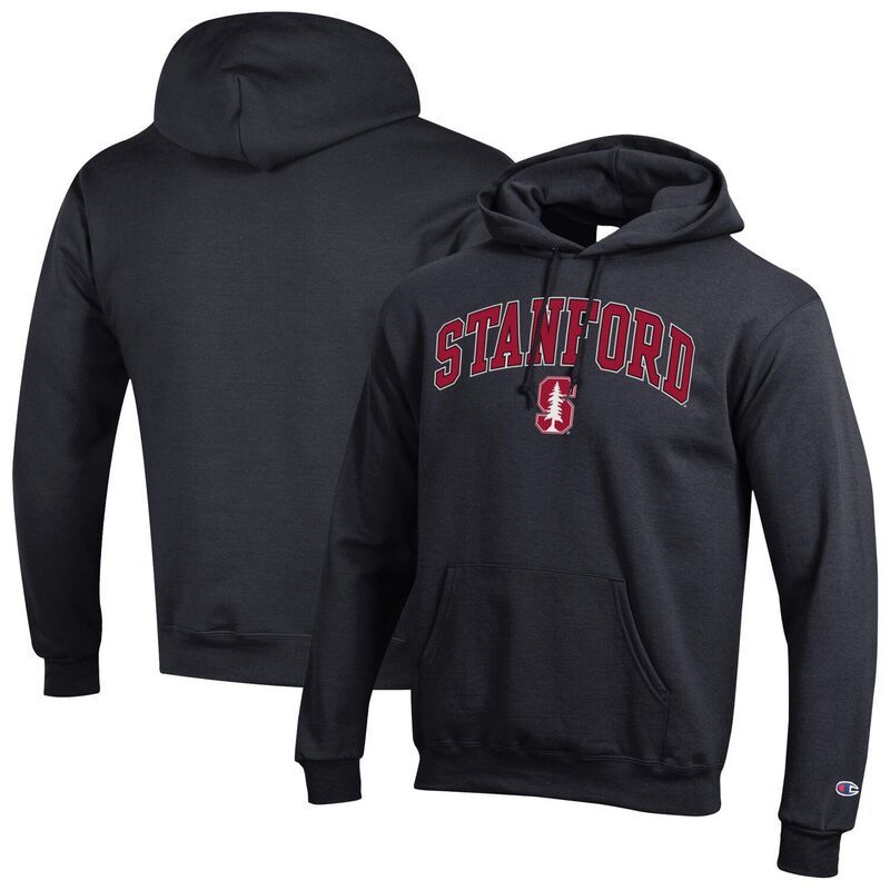 チャンピオン メンズ トップス Tシャツ ロゴ パーカー MensChampion Black Stanford Cardinal Arch Over Logo Pullover Hoodie Stf Black ブラック