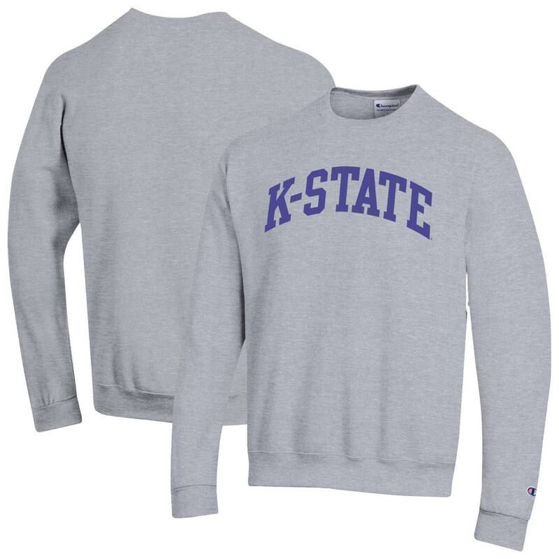 チャンピオン メンズ トップス Tシャツ スウェット フリース Mens Champion Heather Gray Kansastate Wildcats Basic Arch Fleece Pullover Sweatshirt Kst Grey グレー