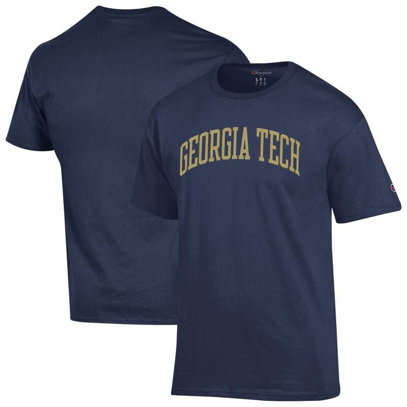 チャンピオン メンズ トップス Tシャツ ジャケット Mens Championavy Georgia Tech Yellow Jackets Basic Arch TShirt Nc2 Navy ネイビー