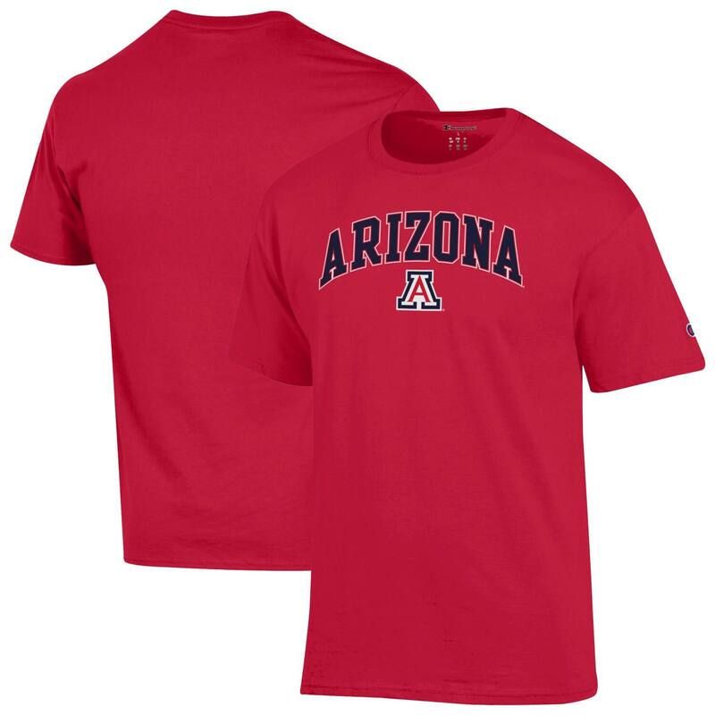 チャンピオン メンズ トップス Tシャツ ロゴ MensChampion Red Arizona Wildcats Arch Over Logo TShirt Arz Red レッド