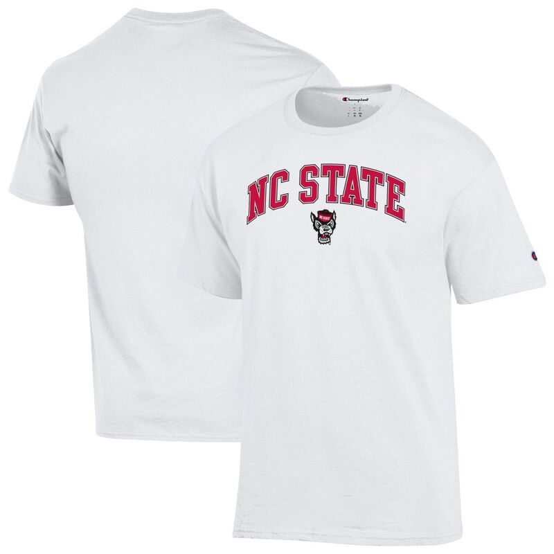 チャンピオン メンズ トップス Tシャツ ロゴ MensChampion White NC State Wolfpack Arched Logo TShirt Nst White ホワイト