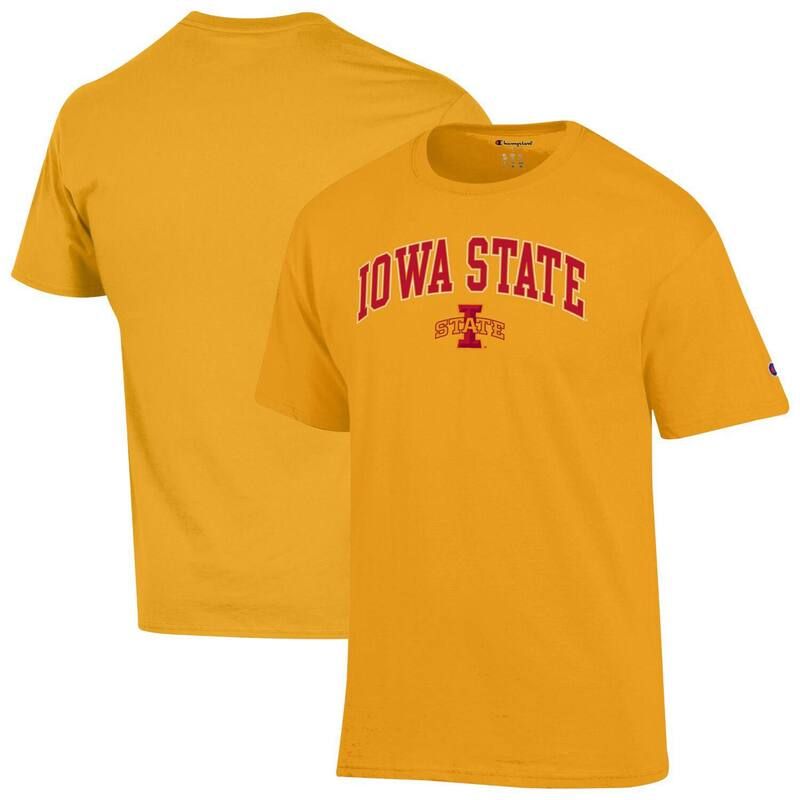チャンピオン メンズ トップス Tシャツ ロゴ MensChampion Gold Iowa State Cyclones Arch Over Logo TShirt Isu Gold ゴールド
