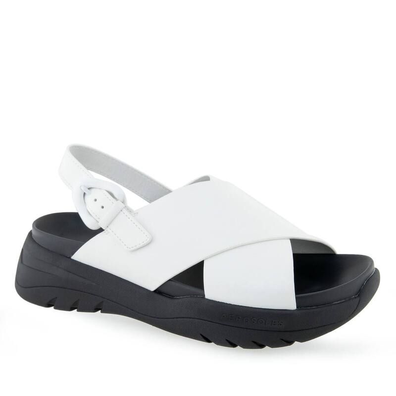 エアロソールズ レディース シューズ サンダル Aerosoles Harlowomens Flatform Sandals White ホワイト