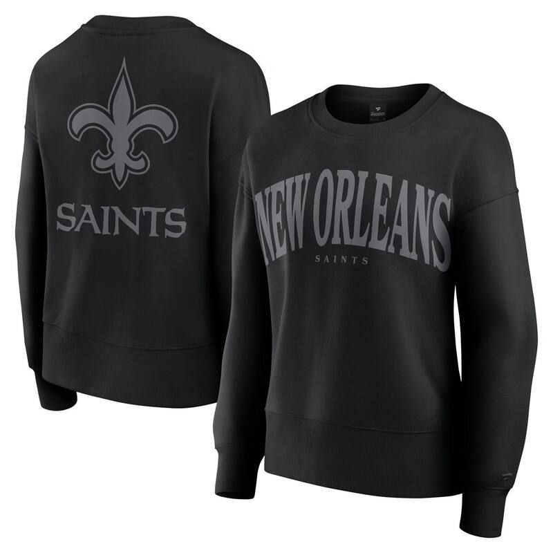 【送料無料】 ファナティクス レディース Tシャツ トップス Womens Fanatics Black New Orleans Saints Elements Pullover Sweatshirt Snt Black