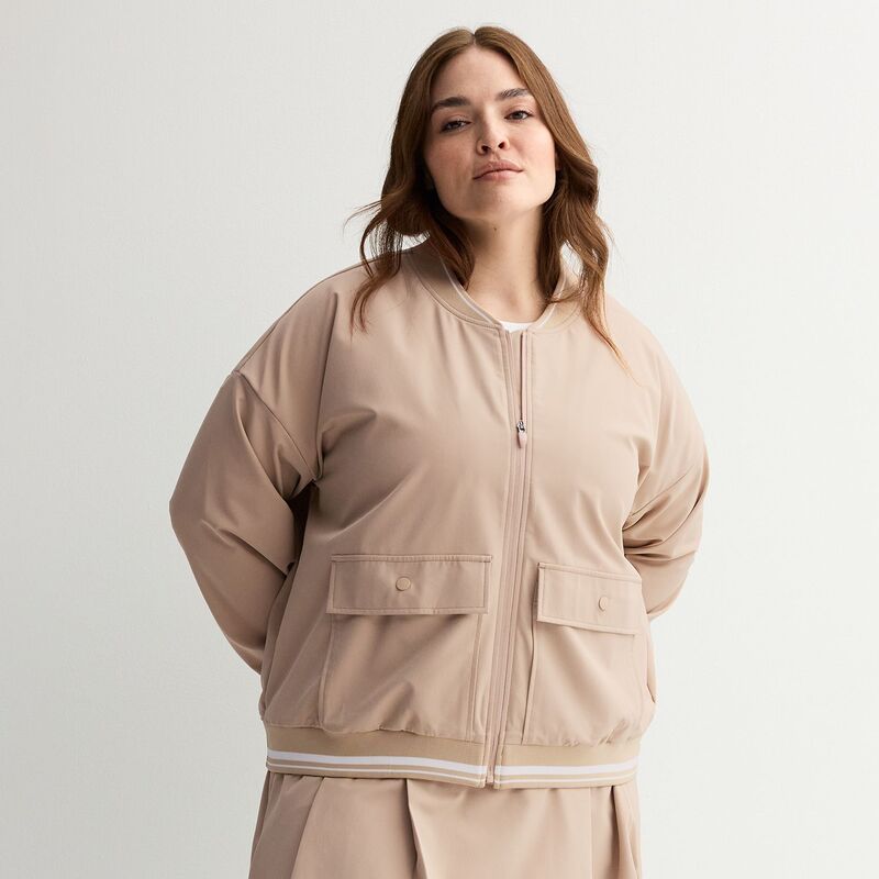 Tek Gear レディース アウター ジャケット・ブルゾン Womens Tek Gear Tipped Woven Bomber Jacket Mocha Freeze モカ