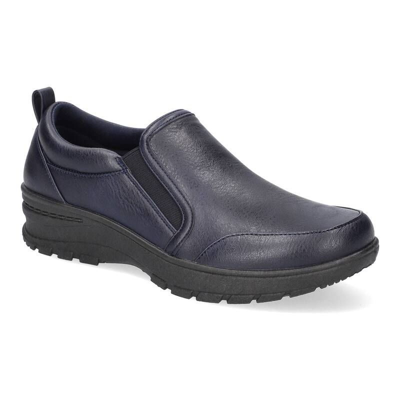 イージーストリート レディース シューズ サンダル Easy Works by Easy Street Garland SlipResistant Flat Shoes Navy ネイビー