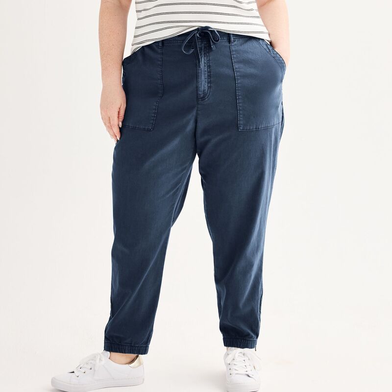 ソノマ レディース ボトムス カジュアルパンツ プラスサイズ Plusize Sonoma Goods For Life Core Utility Jogger Pantseattle Navy ネイビー