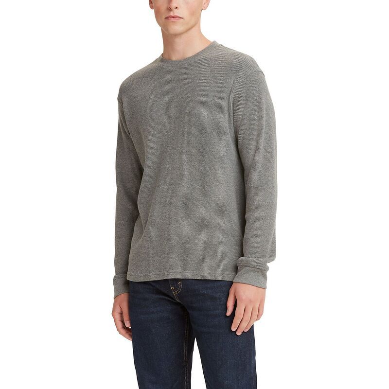 リーバイス メンズ トップス Tシャツ Mens Levis Long Sleeve Thermal Mid Tone Grey Heather グレー 7,086円