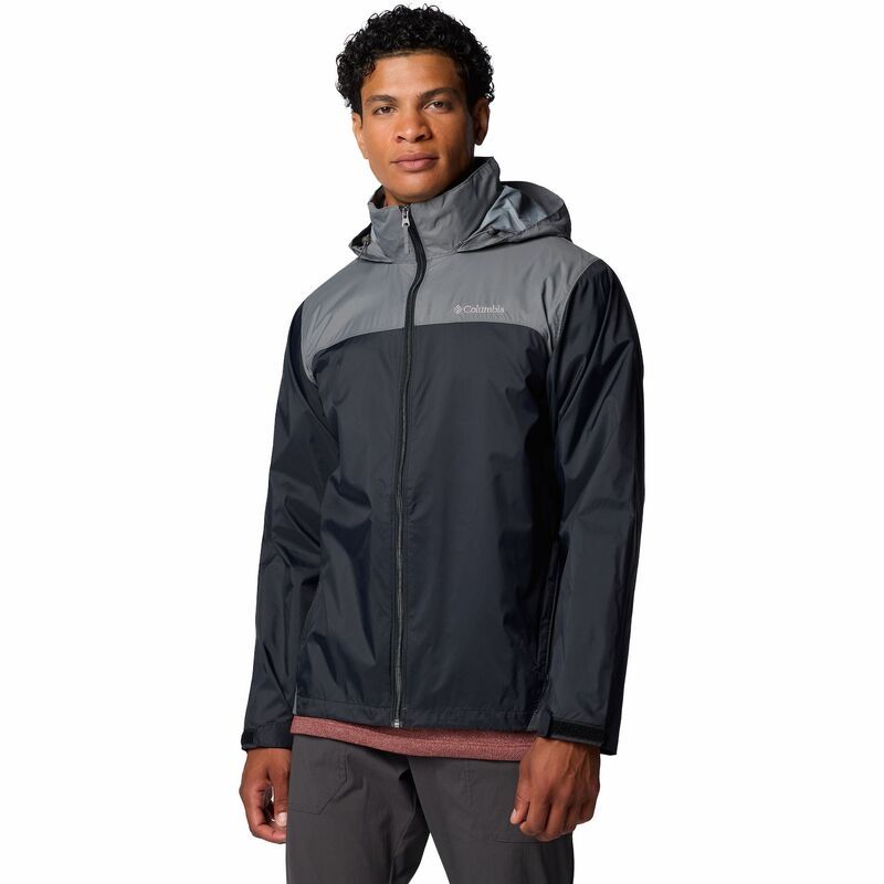 コロンビア メンズ アウター ジャケット・ブルゾン Mens Columbia Glennaker Lake II Hooded Rain Jacket Black Grey ブラック