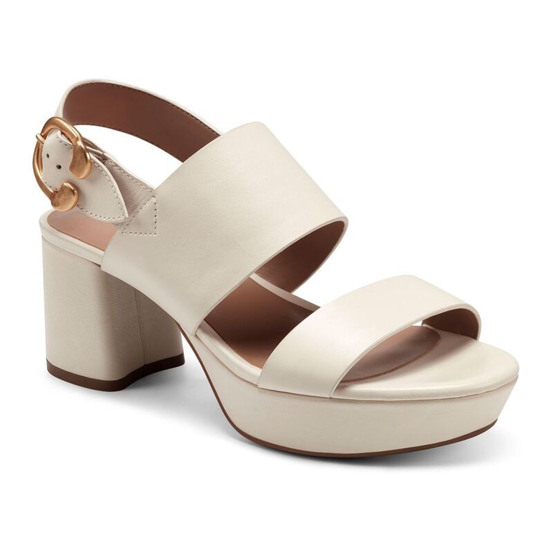 エアロソールズ レディース シューズ パンプス プラットフォーム サンダル レザー Aerosoles Camera Womens Leather Platform Sandals Eggshelleather