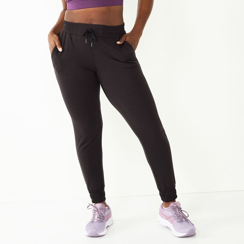 Tek Gear レディース ボトムス カジュアルパンツ プチ パイル Petitek Gear French Terry Jogger Pants Mineral Black ブラック