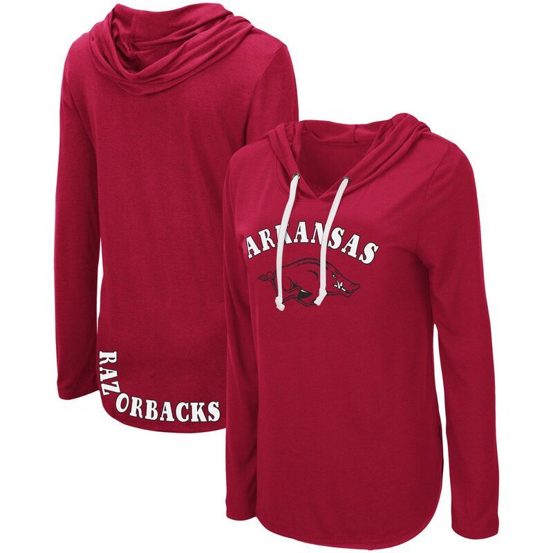コロシアム レディース トップス Tシャツ パーカー Womens Colosseum Cardinal Arkansas Razorbacks My Lover Hoodie Long Sleeve TShirt Ark Red レッド