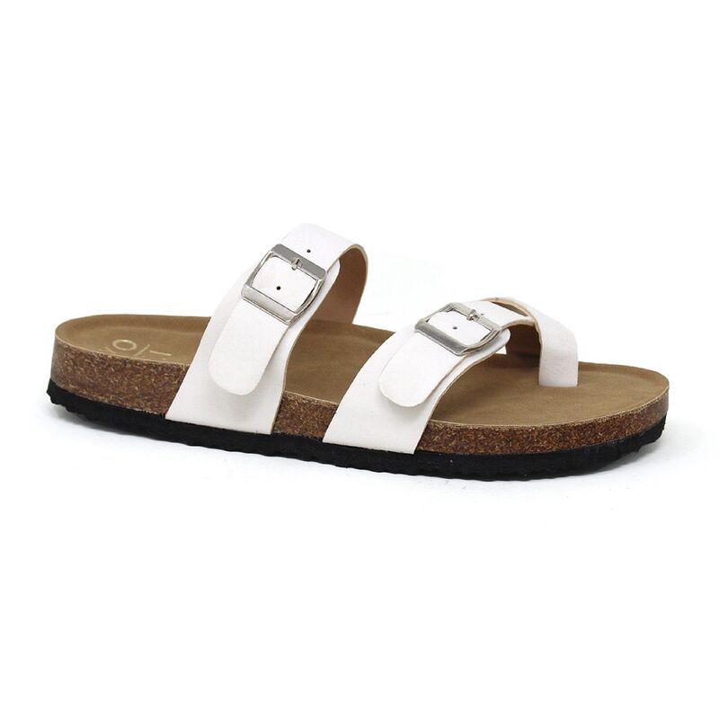 ヨキ レディース シューズ サンダル Yoki Gian 280 Womens Cork Footbed Sandals White ホワイト