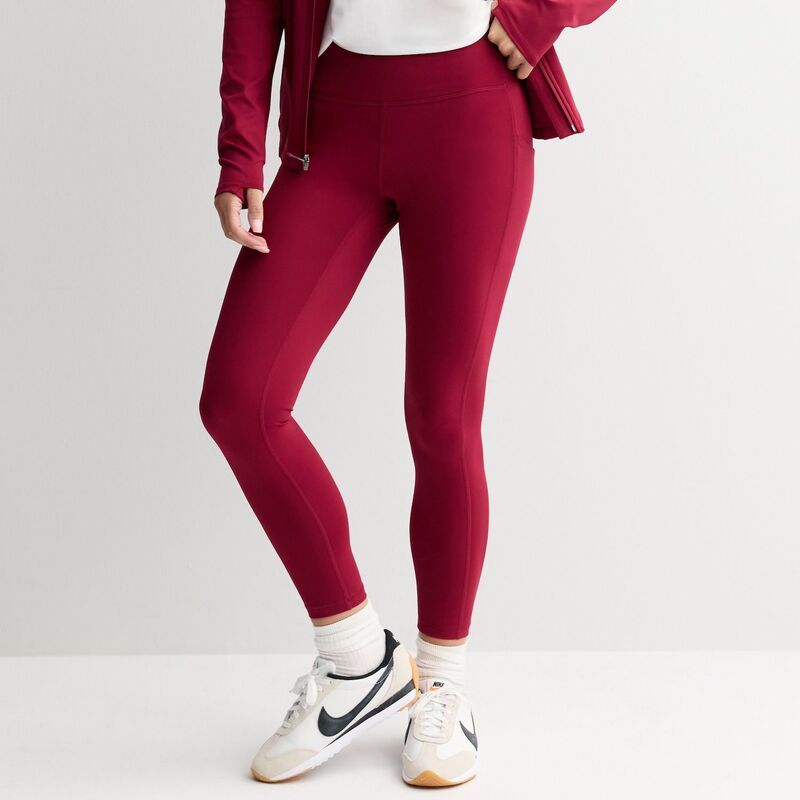 Tek Gear レディース ボトムス カジュアルパンツ レギンス ハイウエスト Womens Tek Gear UltrastretchighWaisted Side Pocket 78 Leggings Vintage Ruby ルビー