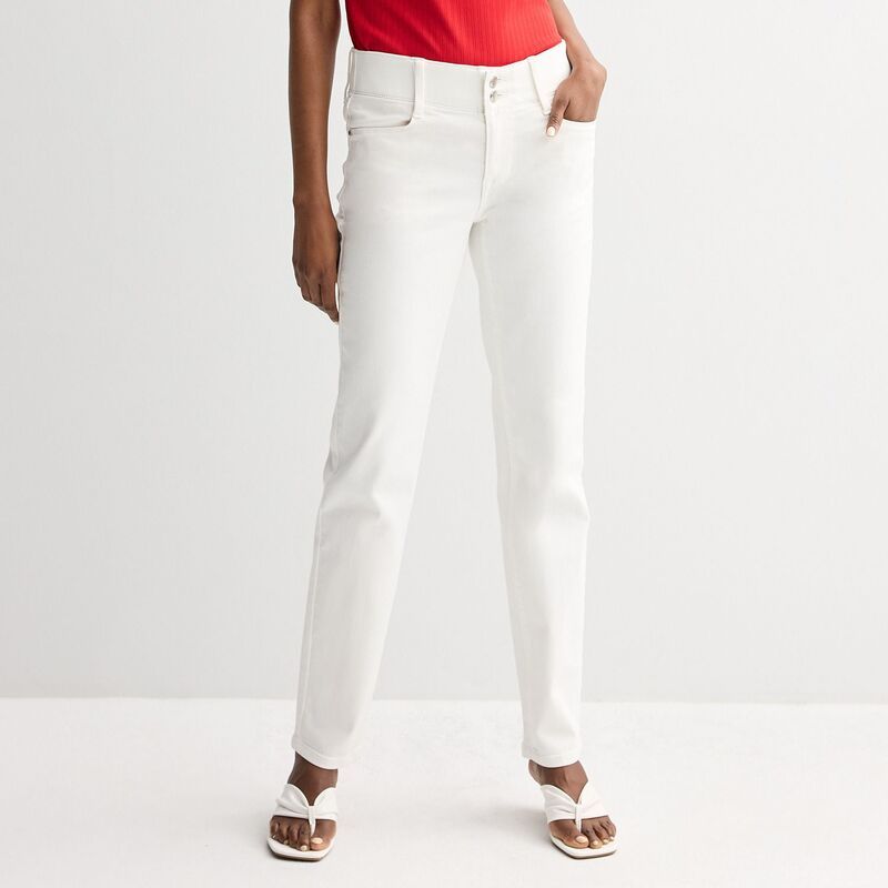 ナインウェスト レディース ボトムス デニムパンツ ジーンズ Womens Nine Westraight Jeans White Knight ホワイト