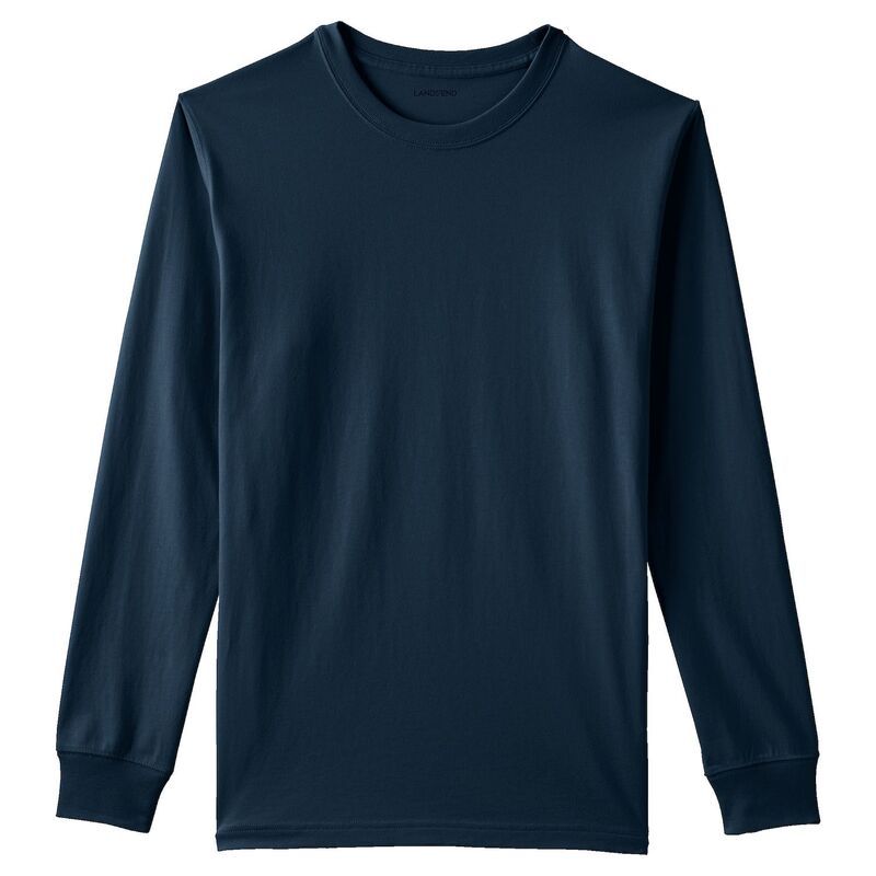 ランズエンド メンズ トップス Tシャツ トール Big Tallands End Super Tee Radiant Navy ネイビー