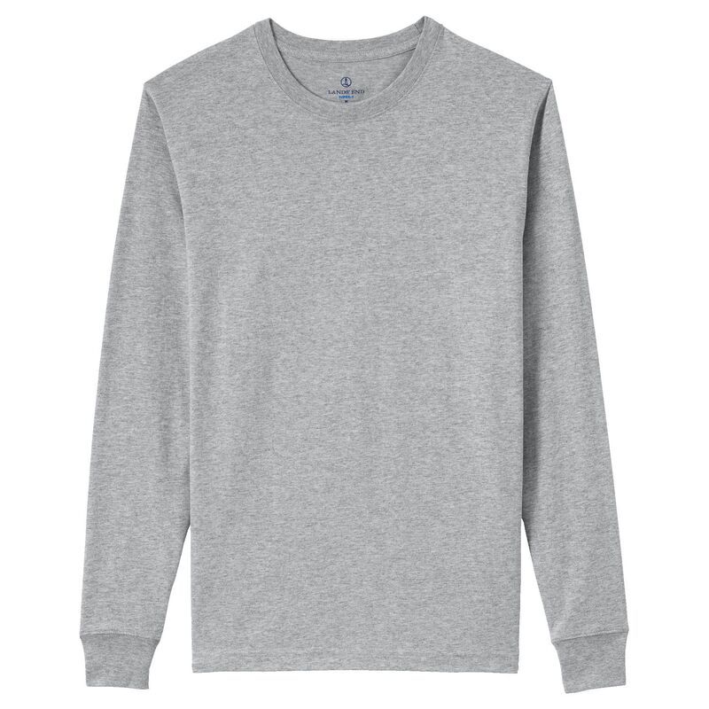 ランズエンド メンズ トップス Tシャツ Lands End Mens Lands End SuperT Long Sleeve TShirt Gray Heather グレー
