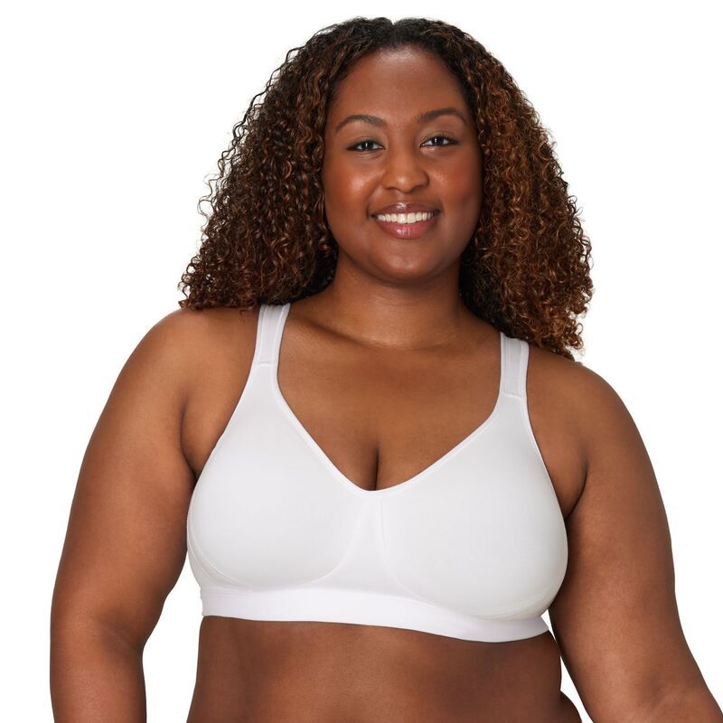プレイテックス レディース アンダーウェア ブラジャー コットン Playtex 18 Hour Ultimate Lift Support Cotton Stretch Wireless Full Coverage Bra 474C White ホワイト