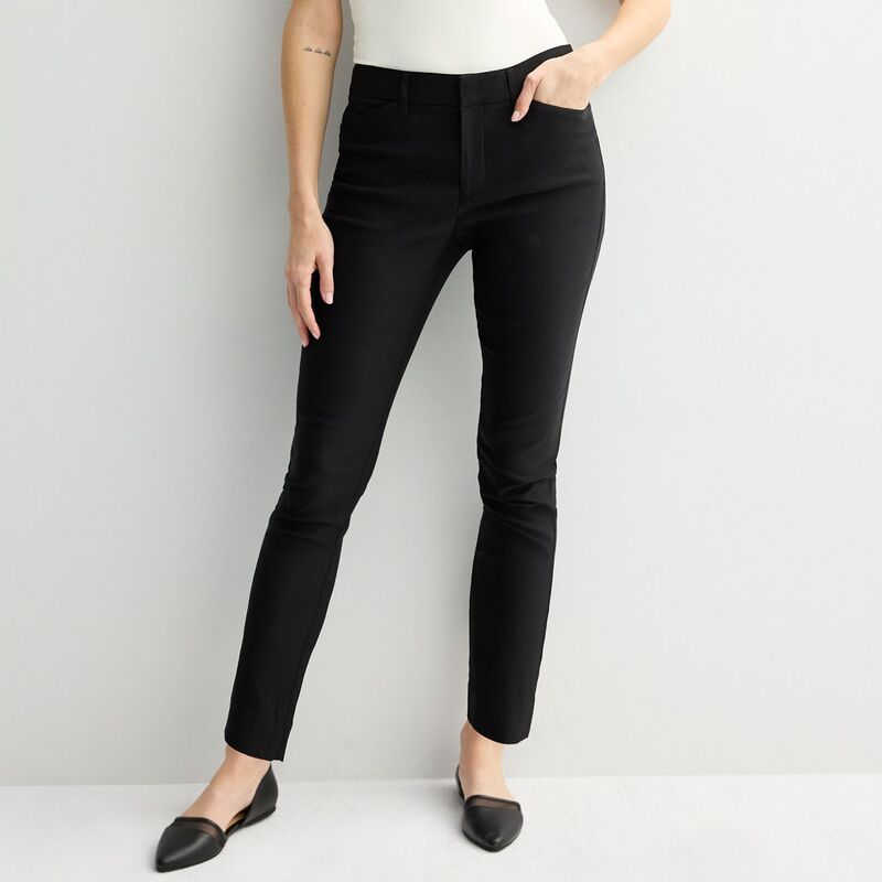 ナインウェスト レディース ボトムス カジュアルパンツ アンクル Womens Nine West Slim Ankle Pants Mineral Black ブラック