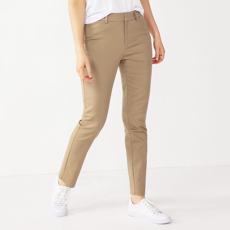ナインウェスト レディース ボトムス カジュアルパンツ アンクル Womens Nine West Slim Ankle Pants Australian Wood