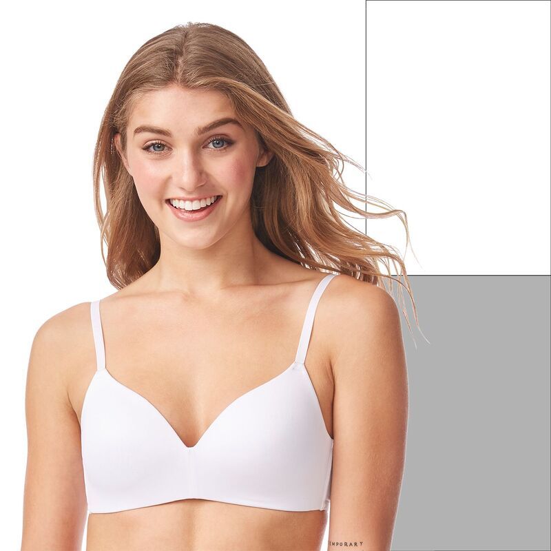 エスオー レディース アンダーウェア ブラジャー Juniors SO 2Pack Wireless Bra Set SO51025 Peri Gray White ホワイト 7,336円