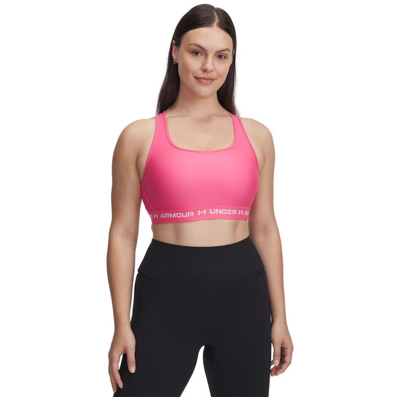 アンダーアーマー レディース アンダーウェア ブラジャー Under Armour Crossback 20 MediumImpact Sports Bra Super Pink ピンク