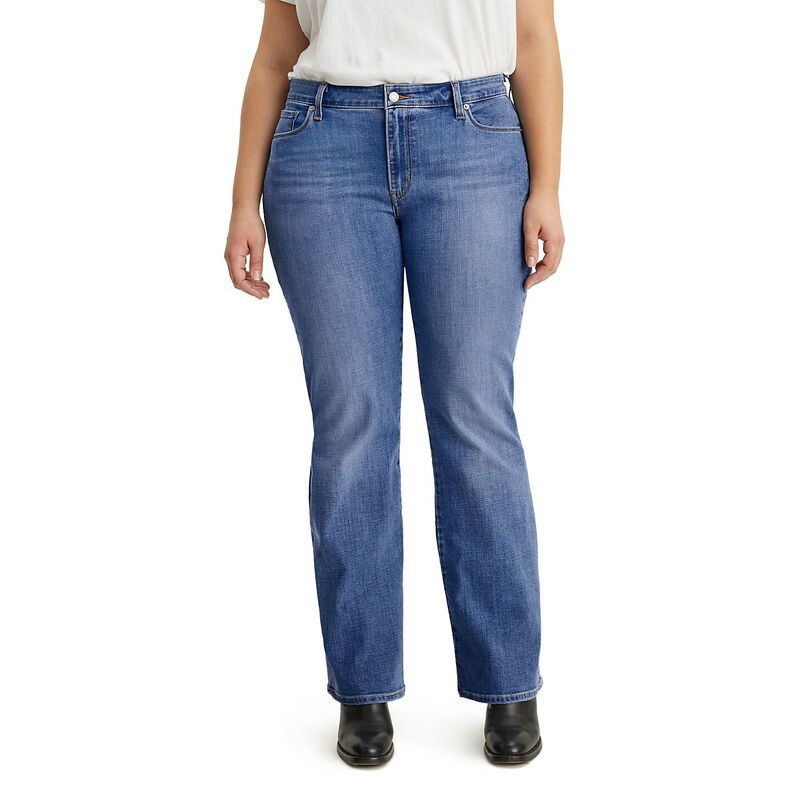 リーバイス レディース ボトムス デニムパンツ ブーツカット プラスサイズ ブーツ ジーンズ Plusize Levis Classic Bootcut Jeans Lapis Awe