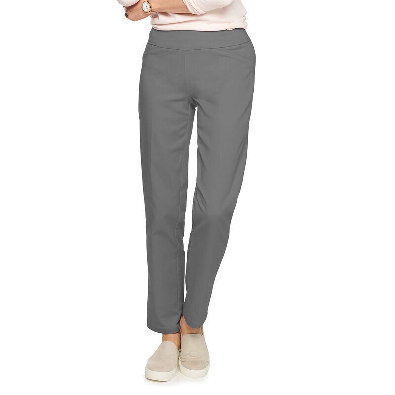 クロフト＆バロー レディース ボトムス カジュアルパンツ Womens Croft Barrow Effortlesstretch PullOn StraightLeg Pants Forged Iron