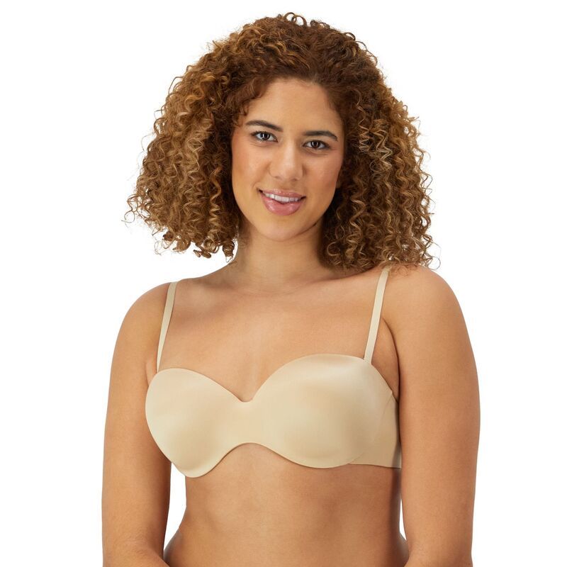 メイデンフォーム レディース アンダーウェア ブラジャー ストラップレス Maidenform Full Coverage Strapless Underwire Bra DM9472 Latte