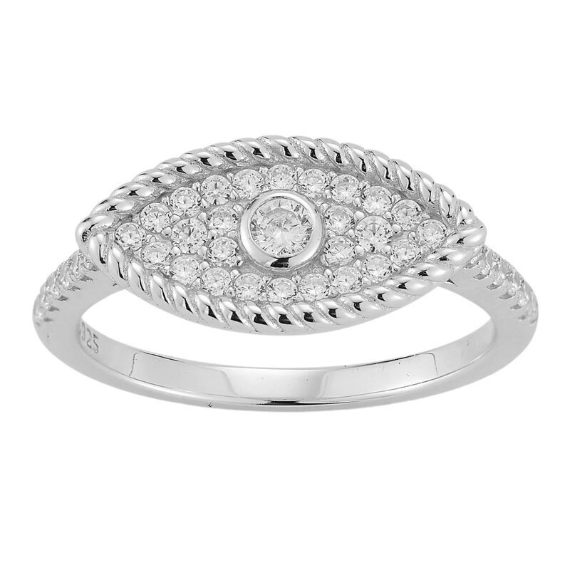 Sunkissed Sterling レディース アクセサリー リング Sunkissed Sterling Silver Cubic Zirconia Eye Ring Silver Tone シルバー