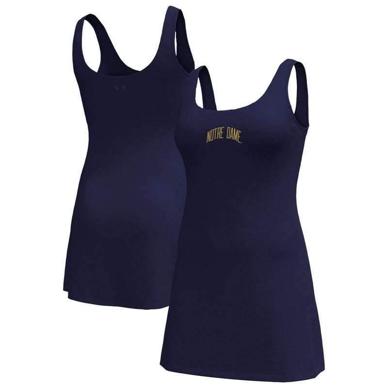 アンダーアーマー レディース トップス ワンピース Womens Under Armour Navy Notre Dame Fighting Irish Gameday Motion Active Dress Ntd Navy ネイビー