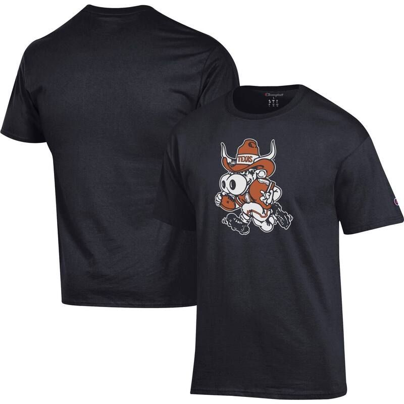 チャンピオン メンズ トップス Tシャツ Mens Champion Black Texas Longhorns Bevo TShirtex Black ブラック