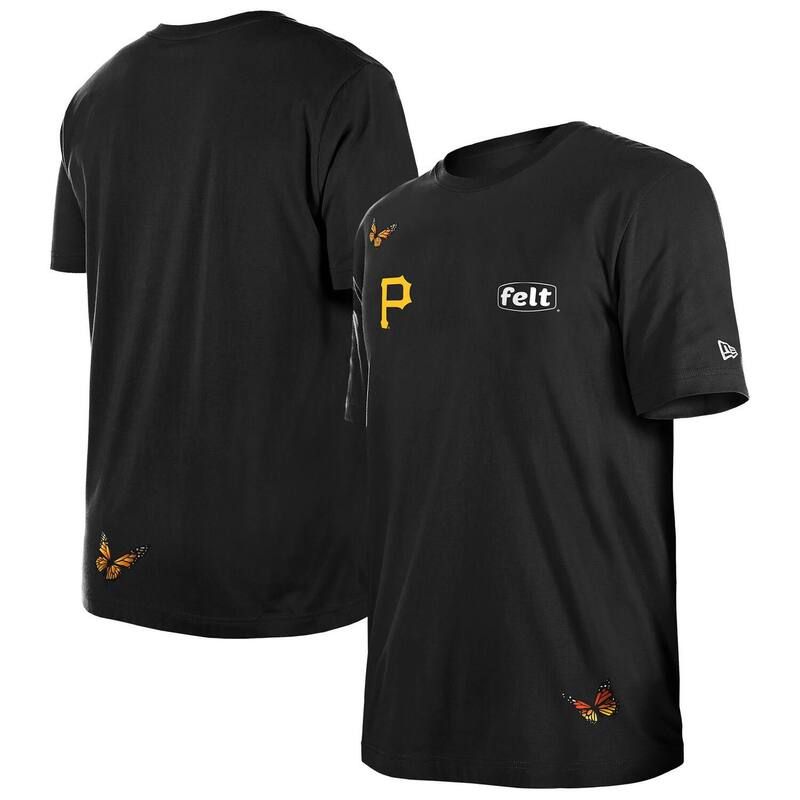 アンブランデッド メンズ トップス Tシャツ Unbranded MensNew Era x Felt Black Pittsburgh Pirates TShirt Pir Black ブラック