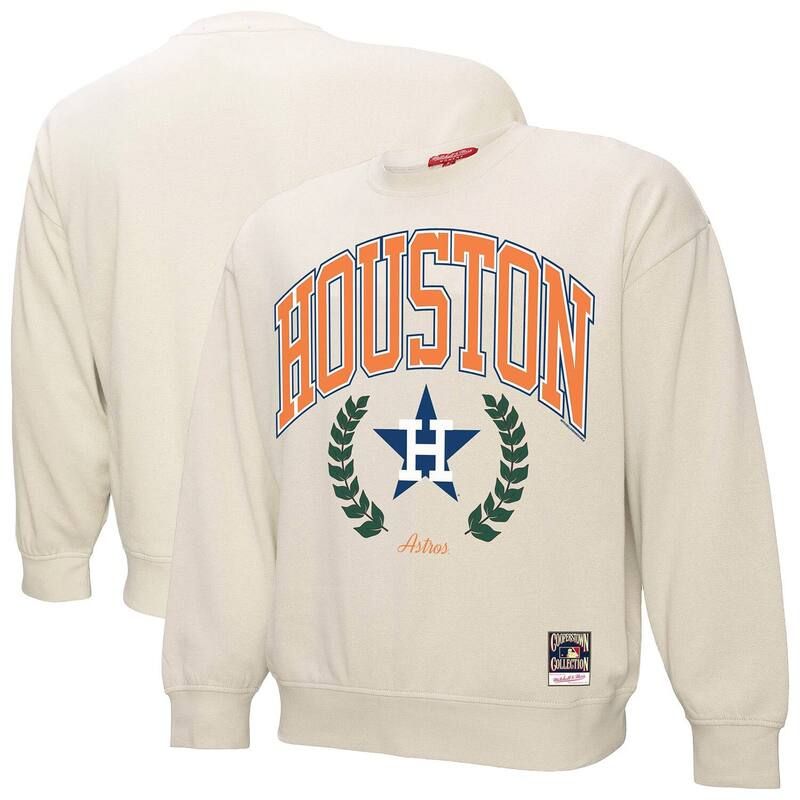 ミッチェルネス レディース トップス Tシャツ スウェット Womens Mitchell Ness Cream Houston Astros Cooperstown Collection Laurel Crew Pullover Sweatshirt Ast
