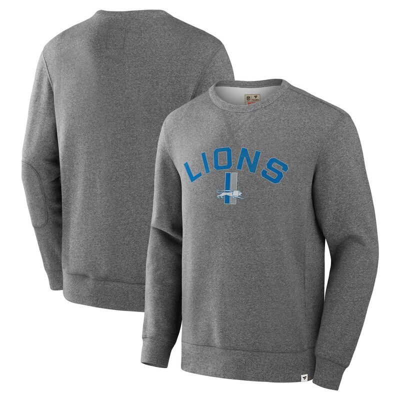 ファナティクス メンズ トップス Tシャツ パイル スウェット Mens Fanatics Heather Gray Detroit Lions Loop Terry Pullover Sweatshirt Lns Grey グレー