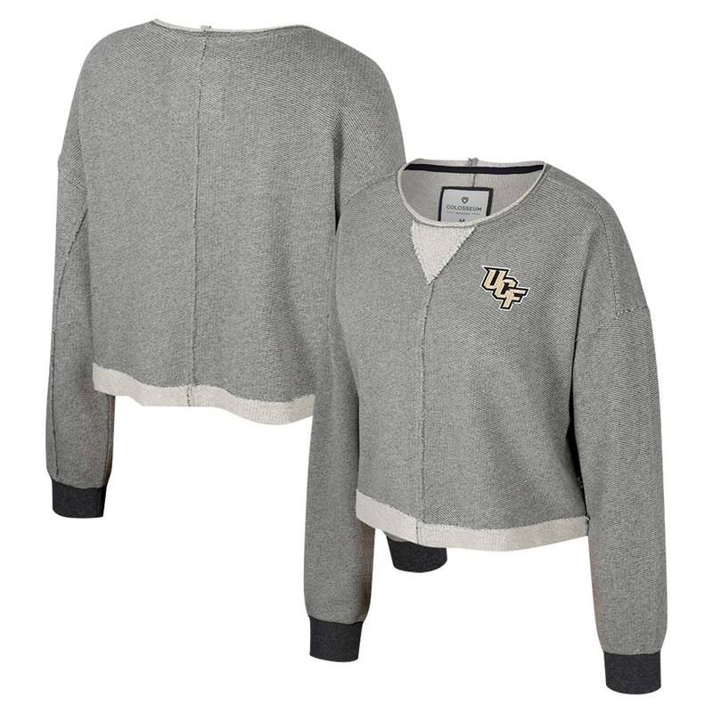 コロシアム レディース トップス Tシャツ スウェット クロップド Womens Colosseum Charcoal UCF Knights Magnum Scoop Neck Cropped Pullover Sweatshirt Ucf Charco チ