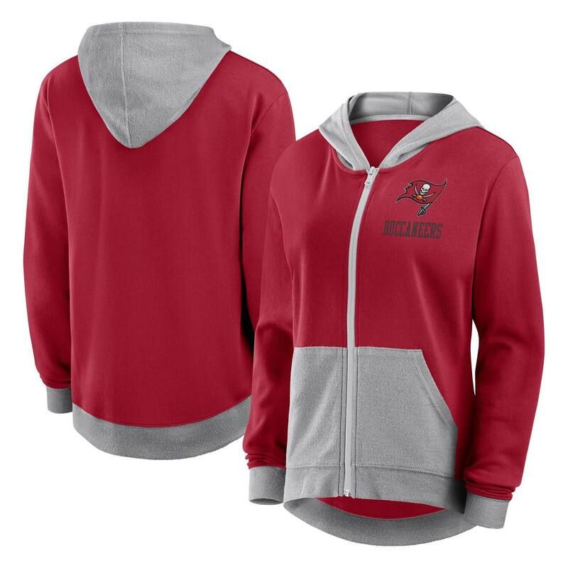 アンブランデッド レディース トップス Tシャツ パイル パーカー Unbranded Womens Red Tampa Bay Buccaneers Hit French Terry FullZip Hoodie Buc Red レッド