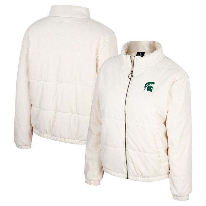 コロシアム レディース アウター ジャケット・ブルゾン キルティング Womens Colosseum Creamichigan State Spartanso Hot Right Now Quilted Puffer FullZip Jacket Msu B