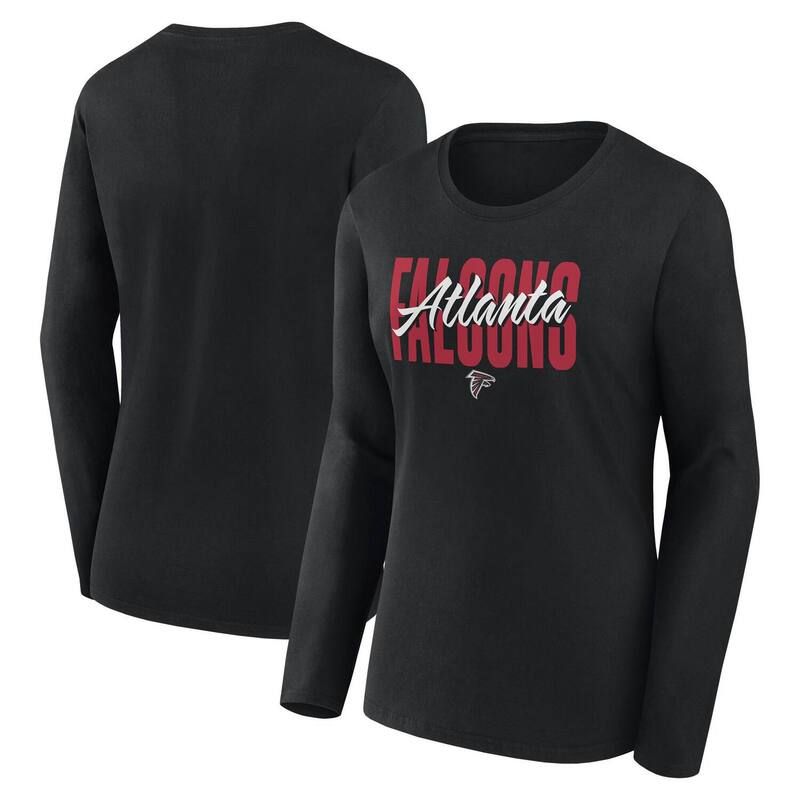 アンブランデッド レディース トップス Tシャツ Unbranded Womens Black Atlanta Falcons Grip Long Sleeve TShirt Fal Black ブラック