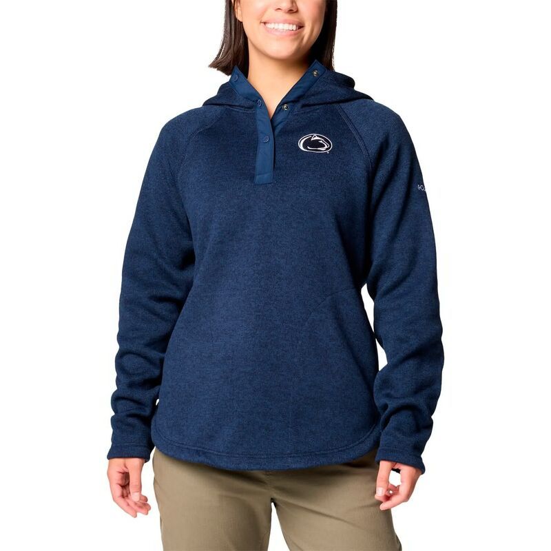 コロンビア レディース トップス Tシャツ セーター フリース パーカー Womens Columbia Navy Penn State Nittany Lionsweater Weather Fleece Lined Pullover Hoodie Pst