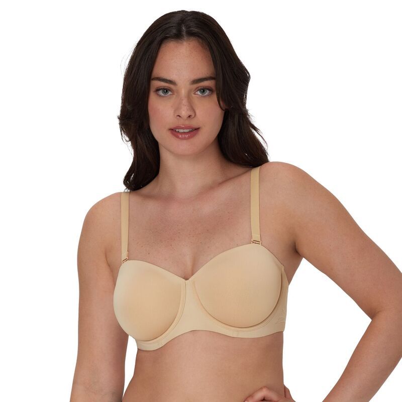 バリ レディース アンダーウェア ブラジャー ミニ ストラップレス Balis Coolest Smoothing Strapless Minimizer Bra DF4586 Almond