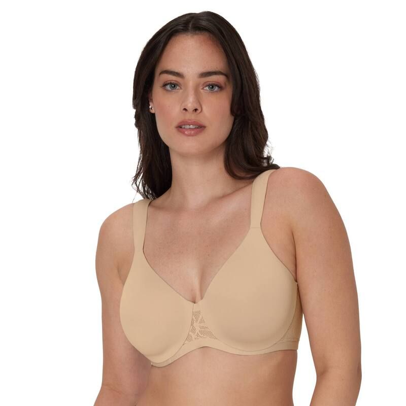 バリ レディース アンダーウェア ブラジャー Tシャツ Balis Coolest Smoothing Underwire TShirt Bra DF4580 Almond