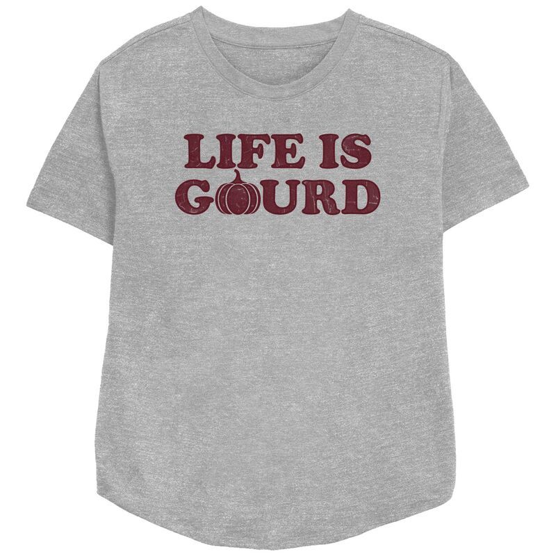 アンブランデッド レディース トップス Tシャツ リラックスフィット グラフィック Unbranded Womens Life Is Gourd Relaxed Fit Graphic Tee Athletic Heather ヘザー