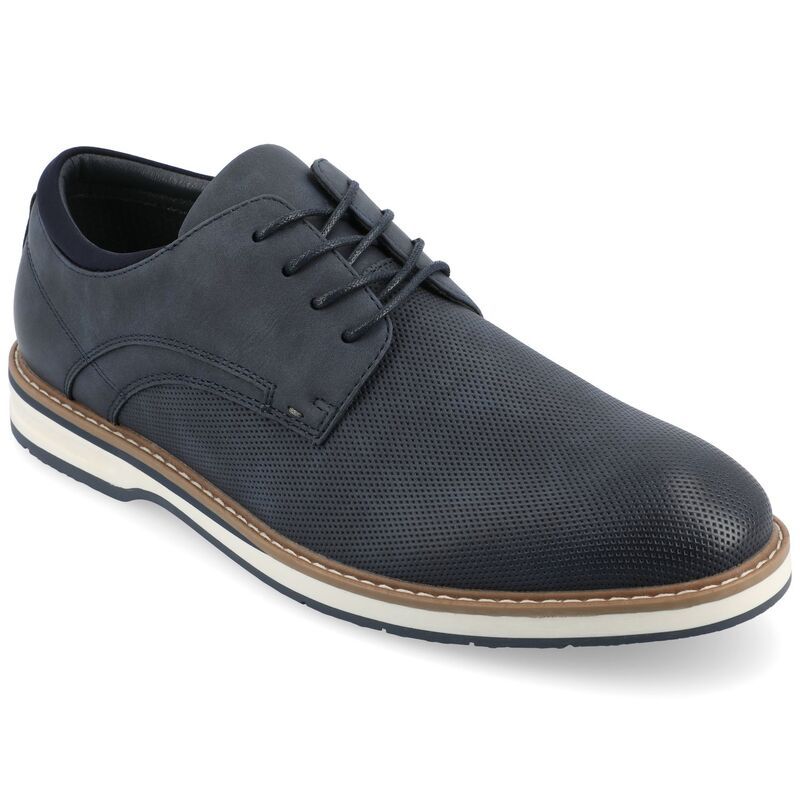 バンス メンズ シューズ オックスフォード Vance Co Leon Mens Tru Comfort Foam Casual Shoes Navy ネイビー