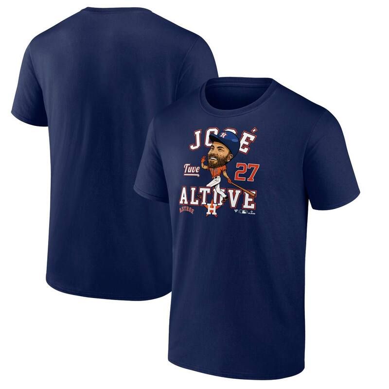 【送料無料】 ファナティクス メンズ Tシャツ トップス Mens Fanatics Jose Altuve Navy Houston Astros Hometown Caricature TShirt Ast Navy