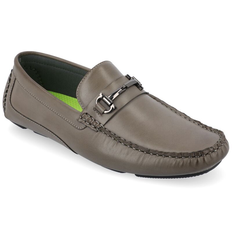 バンス メンズ シューズ スリッポン・ローファー Vance Co Holden Mens Tru Comfort Foam Driving Loafers Gray グレー