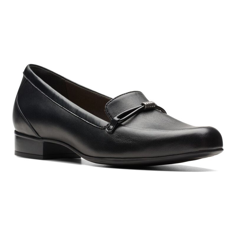 クラークス レディース シューズ スリッポン・ローファー レザー ClarksR Juliet Shine Womens Leather SlipOn Shoes Black ブラック